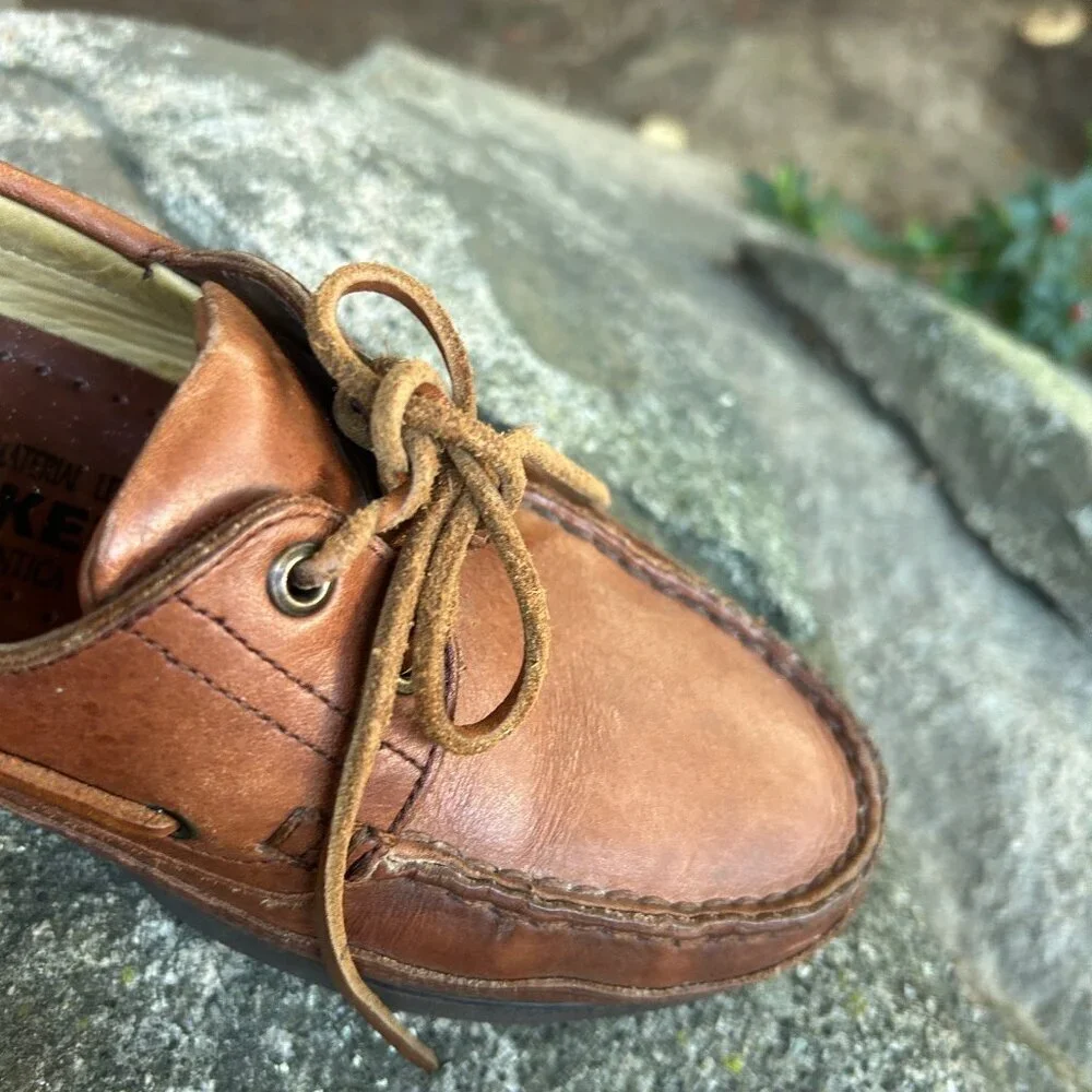 Mephisto Men's Spinnaker Brown Leather Boat Shoes Size 8.5 US
